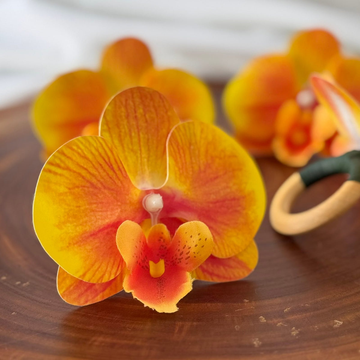Porta Guardanapo - Orquídea Amarela