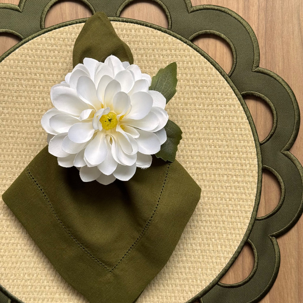 Porta Guardanapo - Maxi Flor Branca