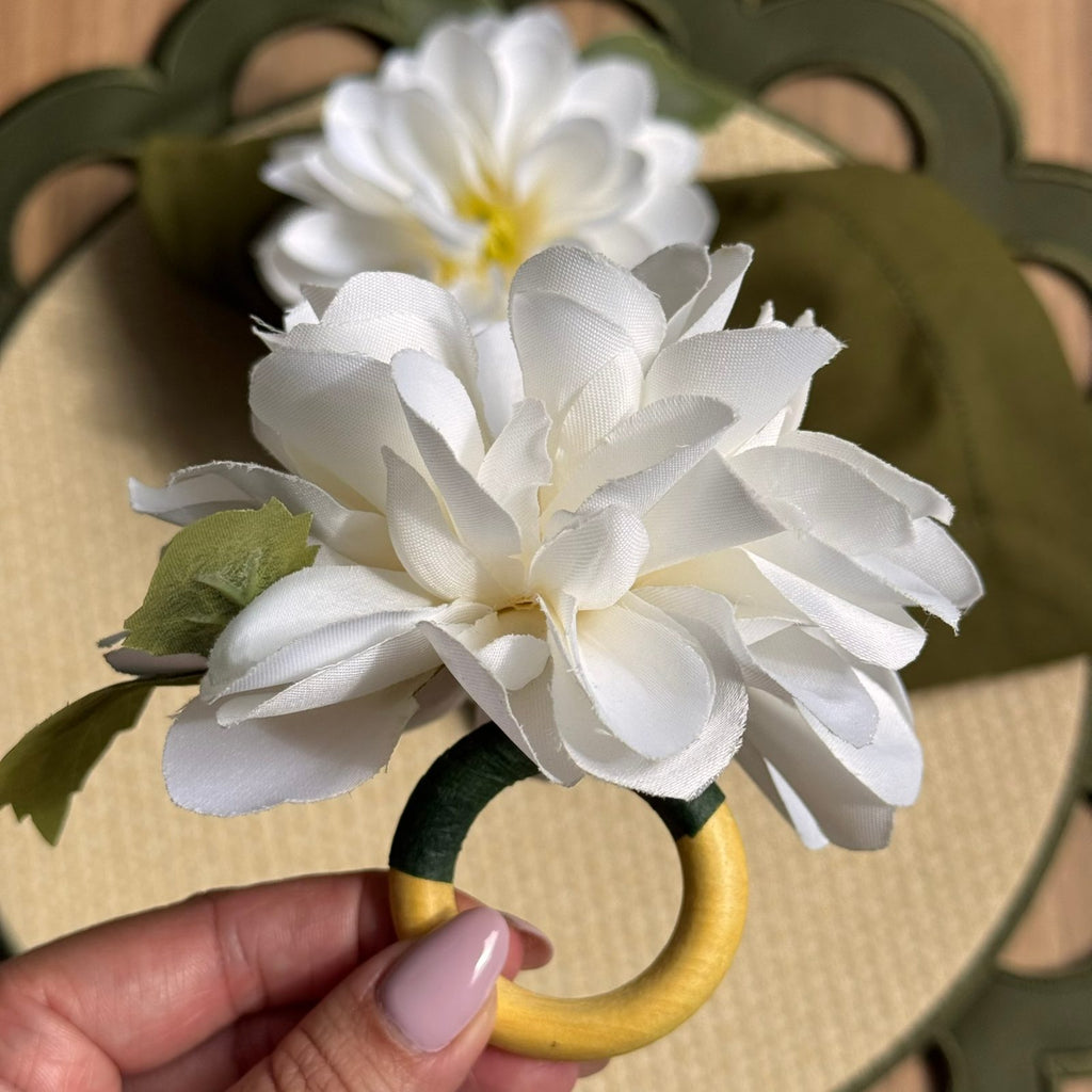 Porta Guardanapo - Maxi Flor Branca