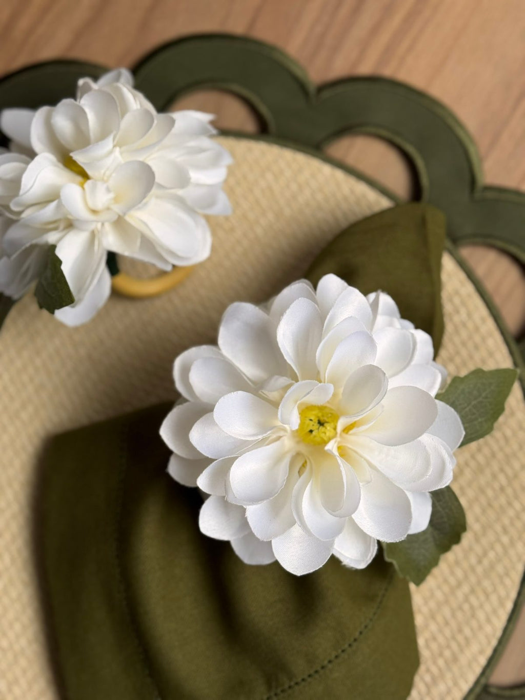 Porta Guardanapo - Maxi Flor Branca