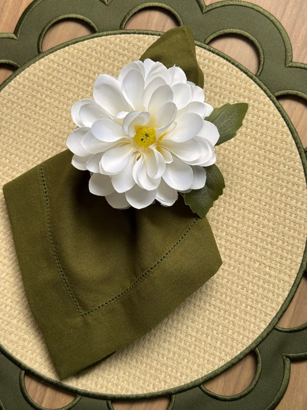 Porta Guardanapo - Maxi Flor Branca